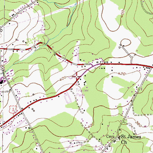 Topographic Map of Clearview Court, MD