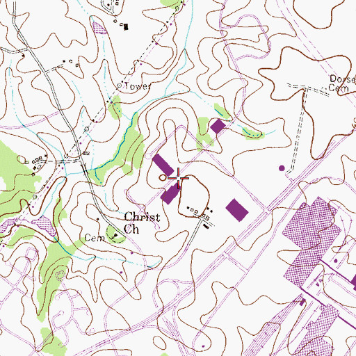 Topographic Map of Columbia Business Center, MD