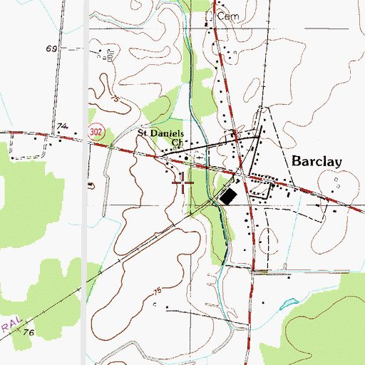 Topographic Map of Community Baptist Church, MD