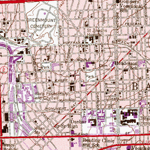Topographic Map of Community Church of Christ, MD