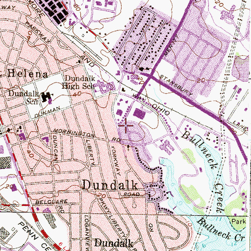 Topographic Map of Community of Christ Church, MD