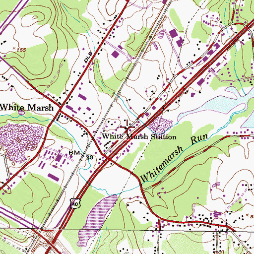 Topographic Map of Cowenton United Methodist Church, MD