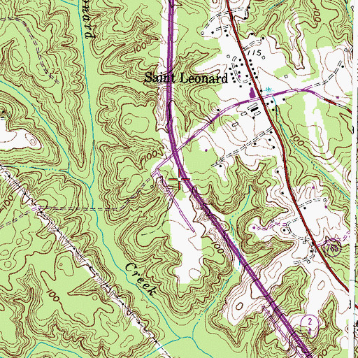 Topographic Map of Crossroad Christian Church, MD
