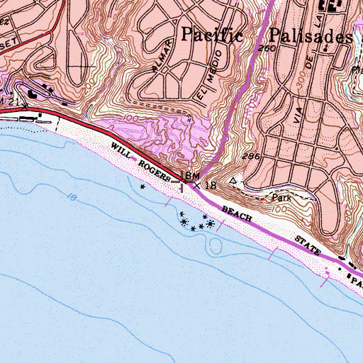 Topographic Map of Temescal Canyon, CA