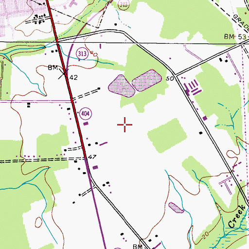 Topographic Map of Denton Industrial Park, MD