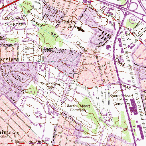 Topographic Map of Dundalk Assembly of God Church, MD