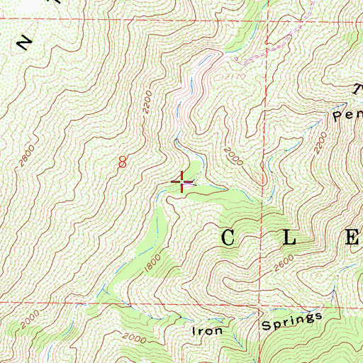 Topographic Map of Temescal Creek, CA