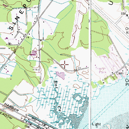 Topographic Map of Eagles Landing Golf Course, MD
