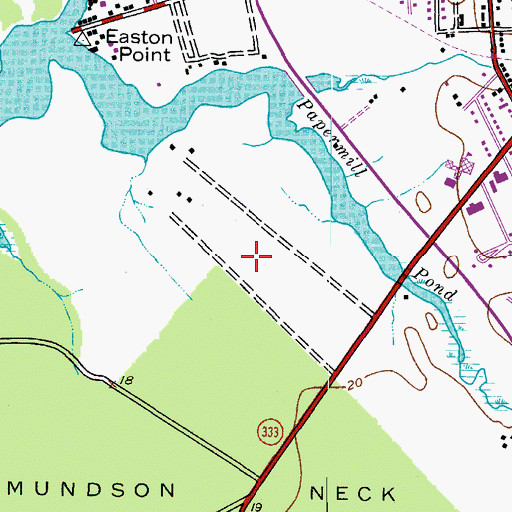 Topographic Map of Easton Club Golf Course, MD