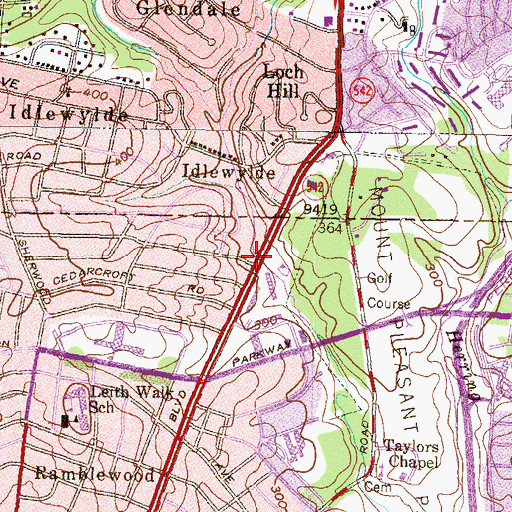 Topographic Map of Emanuel Apostolic Faith Church, MD