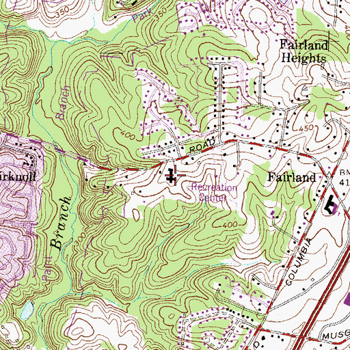 Topographic Map of Fairland Adventist Nursing Home and Rehabilitation Center, MD
