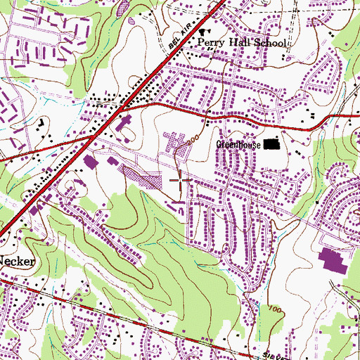 Topographic Map of Faith Fellowship Church, MD
