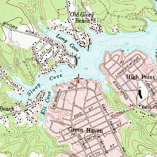 Topographic Map of Florida Marina, MD