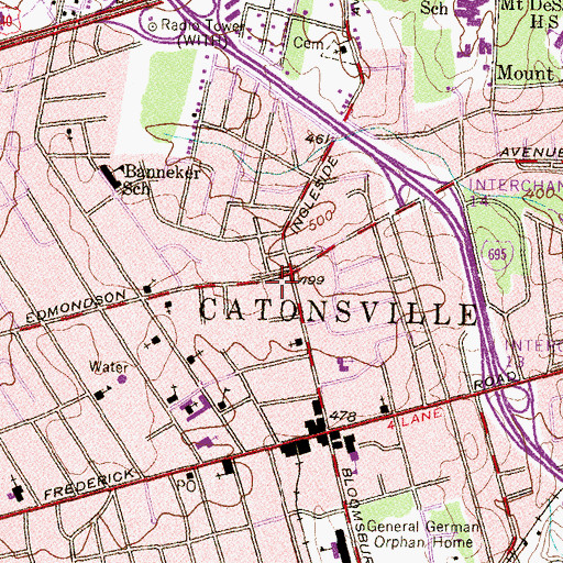 Topographic Map of Forest Haven Nursing Home, MD