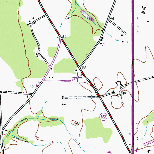 Topographic Map of Fosters Mobile Home Park, MD