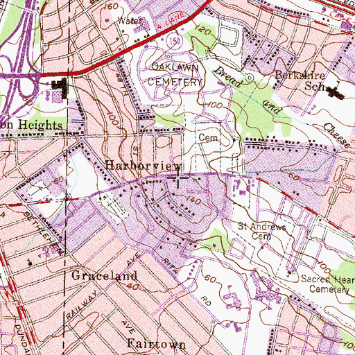 Topographic Map of Freedom Baptist Church, MD