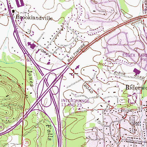 Topographic Map of Full Gospel Baltimore Church, MD