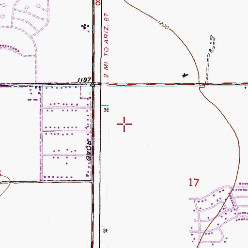 Topographic Map of Quail Place, AZ