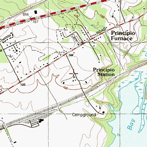 Topographic Map of Furnace Bay Golf Course, MD