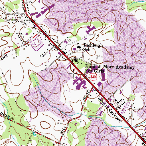 Topographic Map of Future Care of Cherrywood Nursing Home, MD