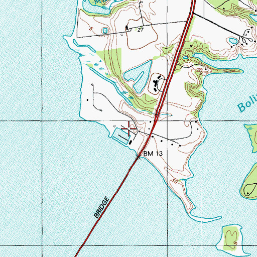 Topographic Map of Gateway Marina, MD
