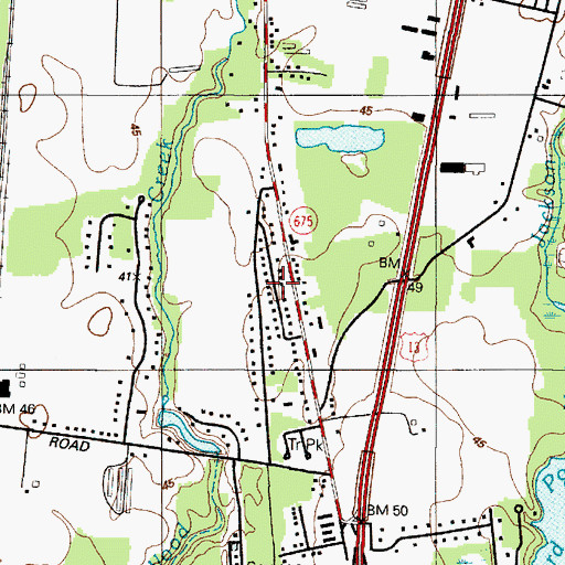 Topographic Map of Gateway Mobile Home Park, MD