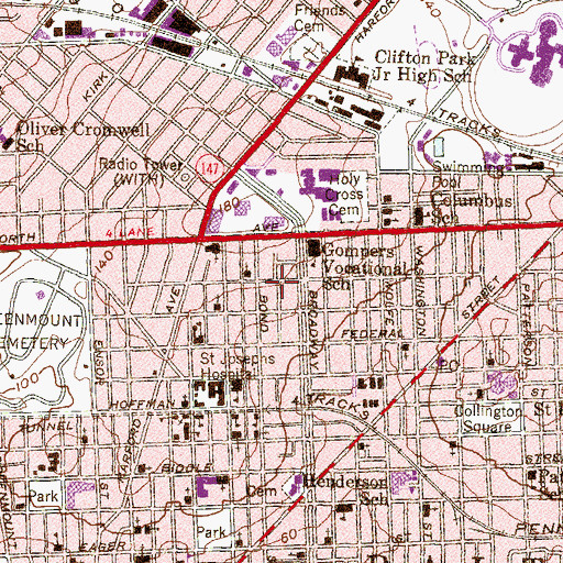 Topographic Map of Good Shepherd Holiness Church, MD