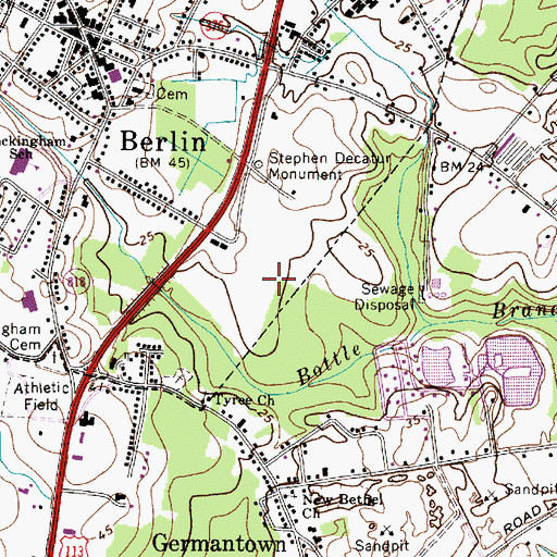 Topographic Map of Gull Creek Senior Living Community, MD