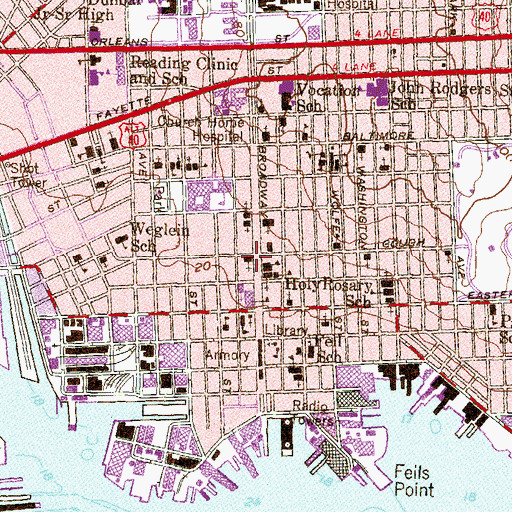 Topographic Map of Har Sinai Church of Christ, MD