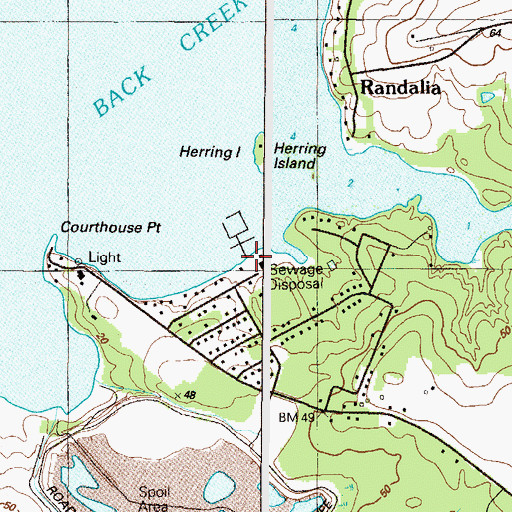 Topographic Map of Harbour North Marina, MD