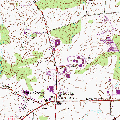 Topographic Map of Harford Community College - Edgewood Hall, MD