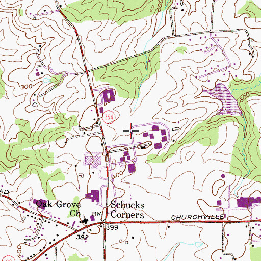 Topographic Map of Harford Community College - Fallston Hall, MD
