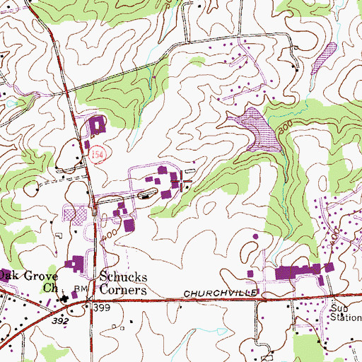 Topographic Map of Harford Community College - Havre de Grace Hall, MD