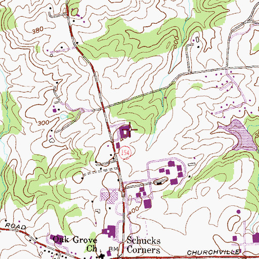 Topographic Map of Harford Community College - Joppa Hall, MD