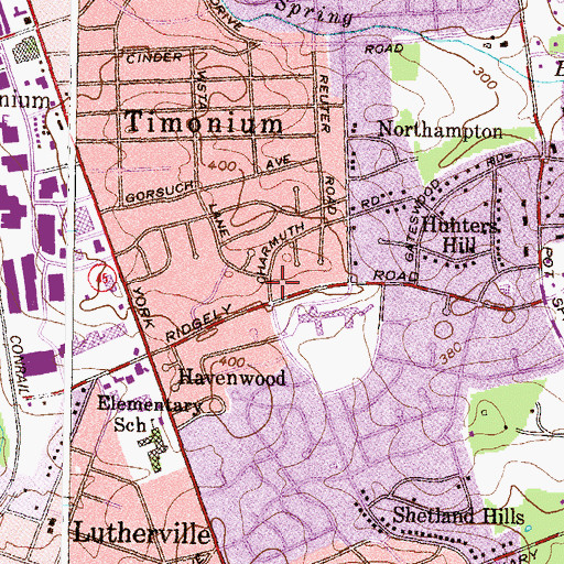 Topographic Map of Havenwood Presbyterian Church, MD