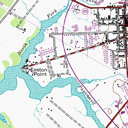 Topographic Map of Heart Fields at Easton Assisted Living Center, MD