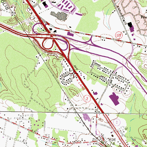 Topographic Map of Heart Homes at Pasadena Assisted Living Center, MD
