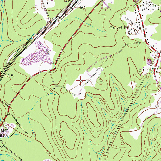 Topographic Map of Heart Homes at Piney Orchard Assisted Living Center, MD
