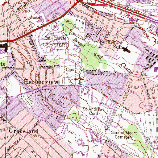 Topographic Map of Heritage Center Nursing Home, MD