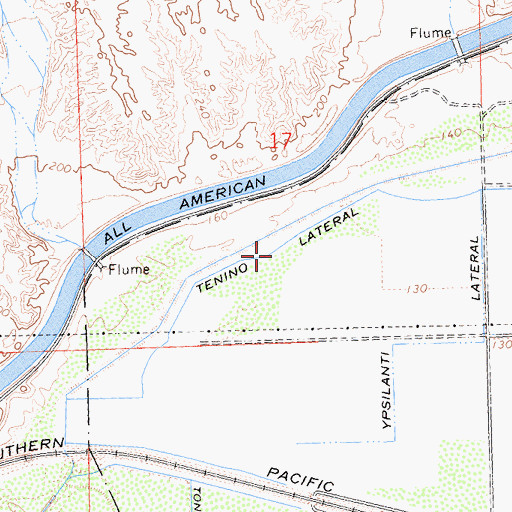 Topographic Map of Tenino Lateral, CA