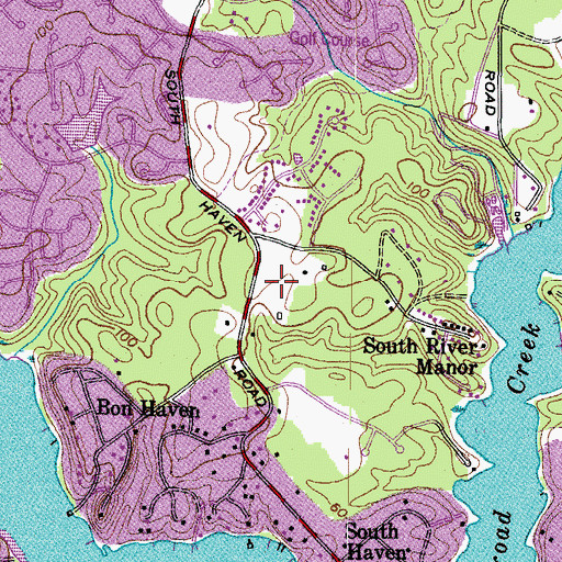 Topographic Map of Heritage Harbour Health and Rehabilitation Center, MD
