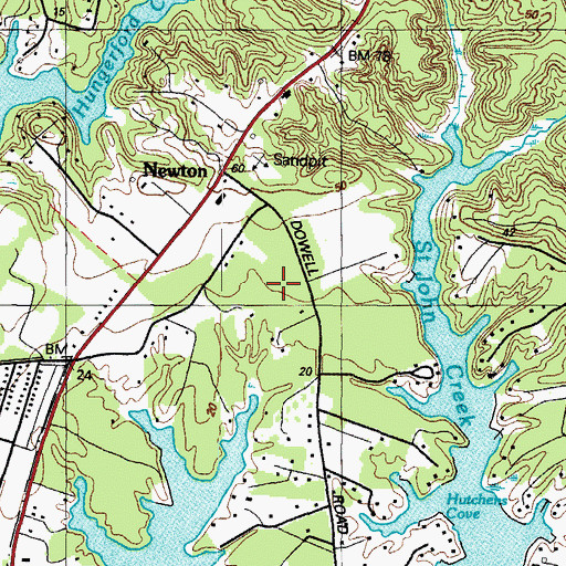 Topographic Map of Hermitage at Saint Johns Creek Assisted Living Center, MD