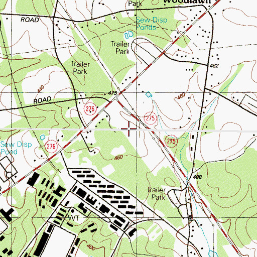 Topographic Map of Highlands - Running Brook Mobile Home Park, MD