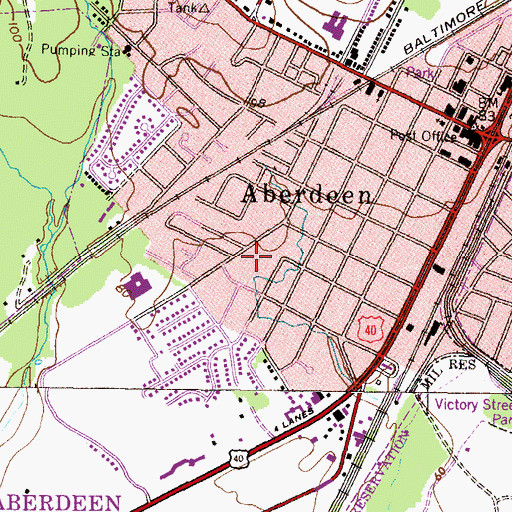 Topographic Map of Highway Holiness Church, MD