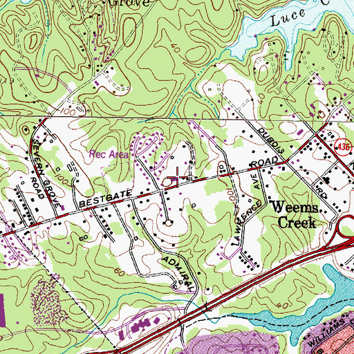 Topographic Map of Holy Temple Church, MD