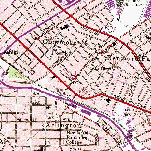Topographic Map of Hour of Prayer Apostolistic Church, MD