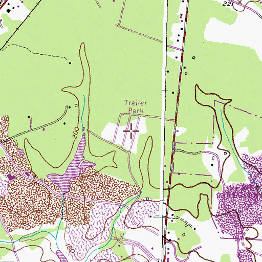 Topographic Map of Idlewood Park, MD