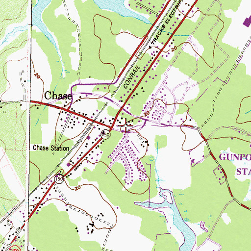 Topographic Map of J and C Unity Christian Church, MD