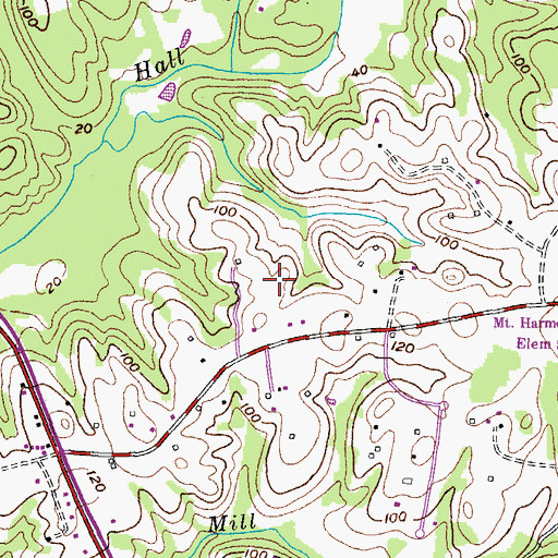 Topographic Map of Jesus the Good Shepherd Church, MD