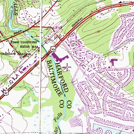 Topographic Map of Joppatowne Wastewater Treatment Plant, MD